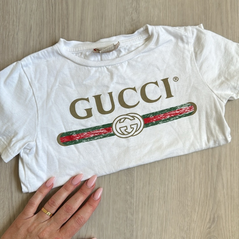 GUCCI cotton t-shirt with logo - Picture 3 of 4